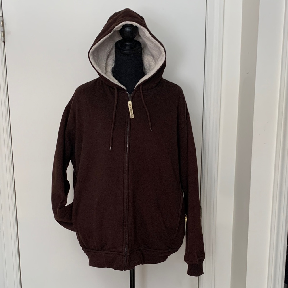 Schmidt Workwear Ladies Jacket Dark Brown Zip-Up fleece Hoodie Size 2XL 22/24